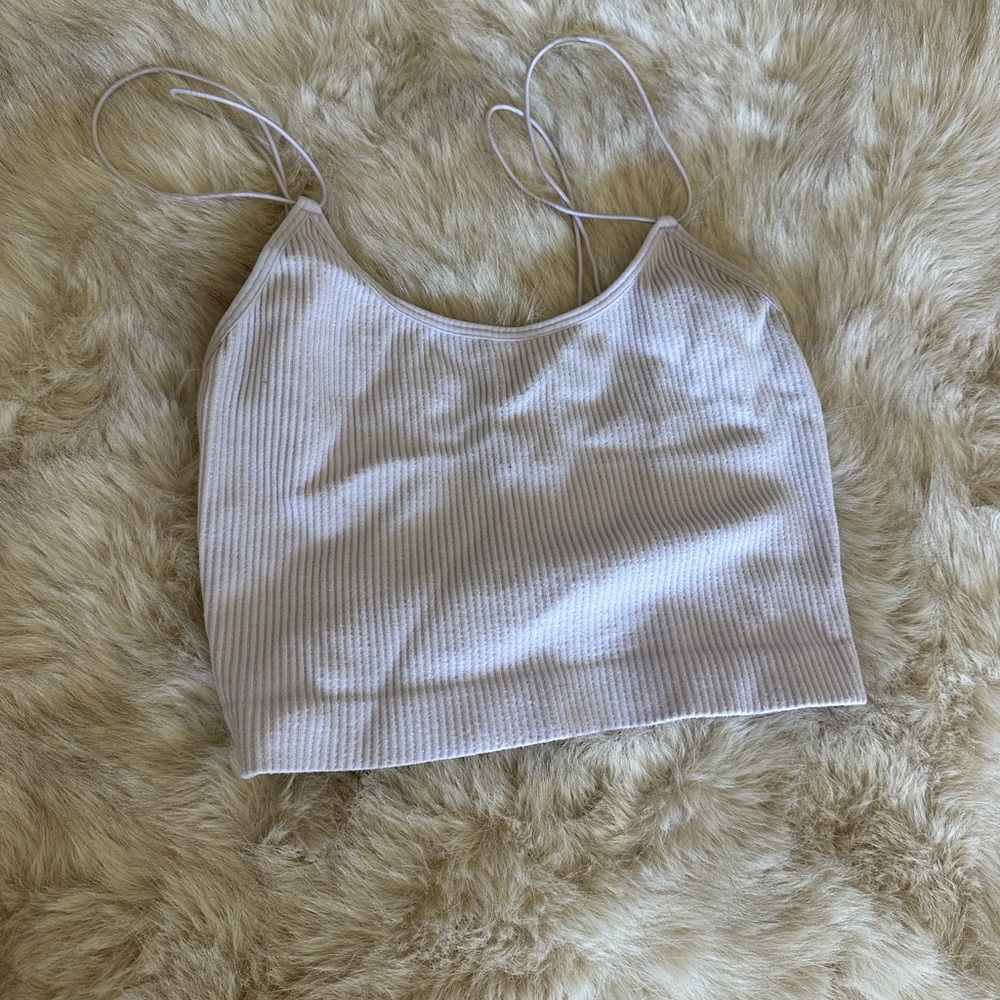 Light Lilac Ribbed Women's Top